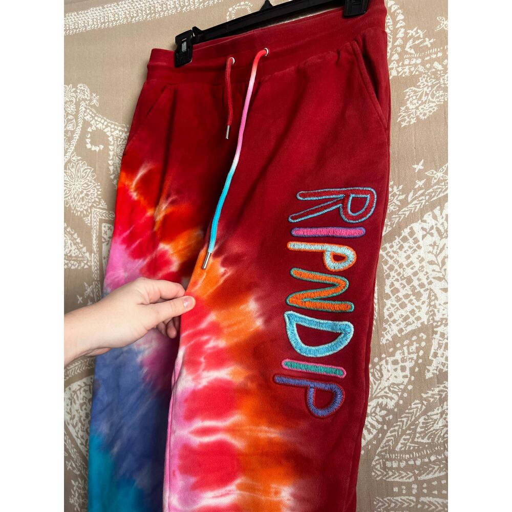 RIPNDIP OG PRISMA EMBROIDERED SWEATPANTS (RED TIE DYE) - Picture 8 of 11